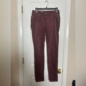 Silver Jeans Maroon Corduroy Trousers
